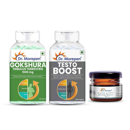 Dr Morpen Performance Combo- (Gokshura ,Testo Boost Tablets &amp; Sj Resin)