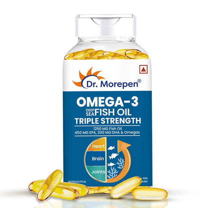 Dr Morpen Omega-3 1250Mg Deep Sea Fish Oil Triple Strength Softgel Capsules