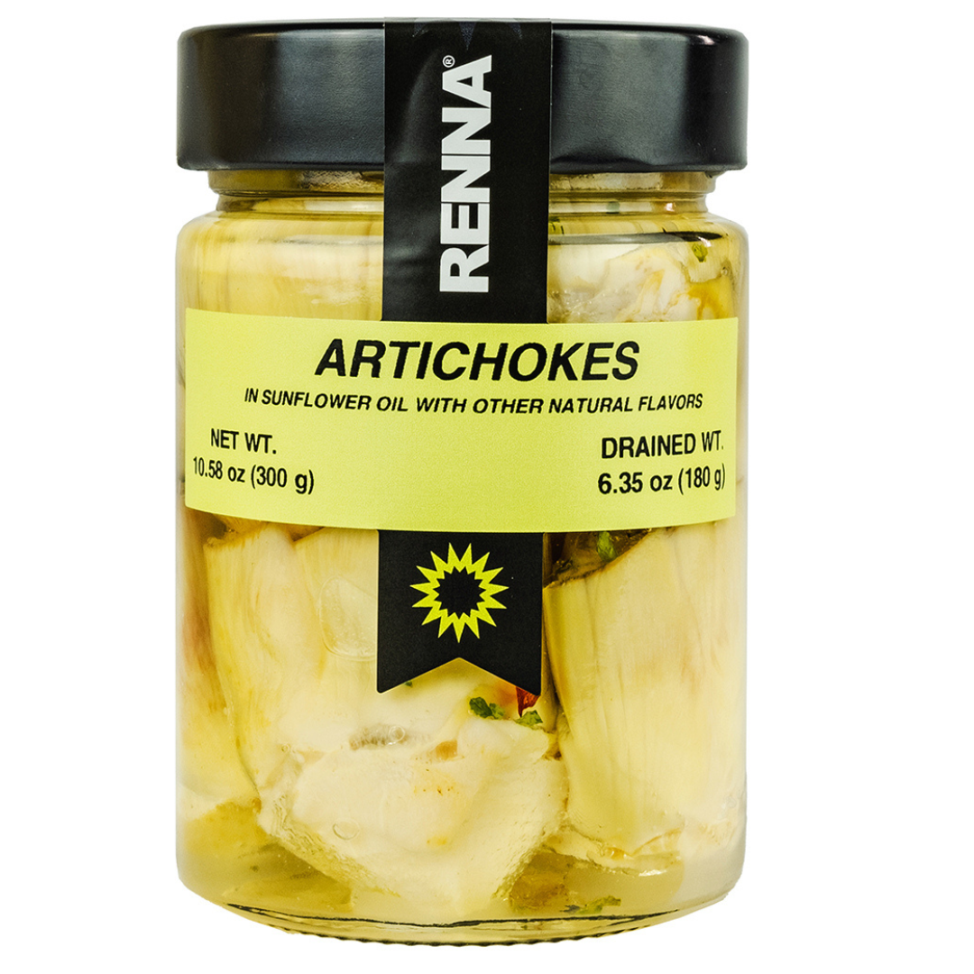 SALE! Renna, Artichoke Hearts in oil, 10.58 oz. Exp. date 02/14/2026