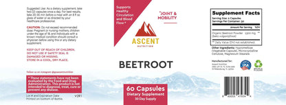 Organic Beetroot, 60 Capsules, 1300 mg