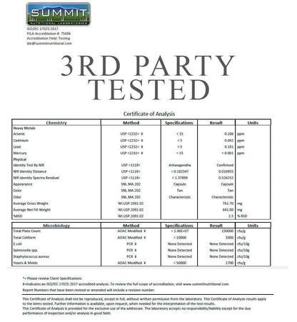 Organic Ashwagandha 60 Capsules