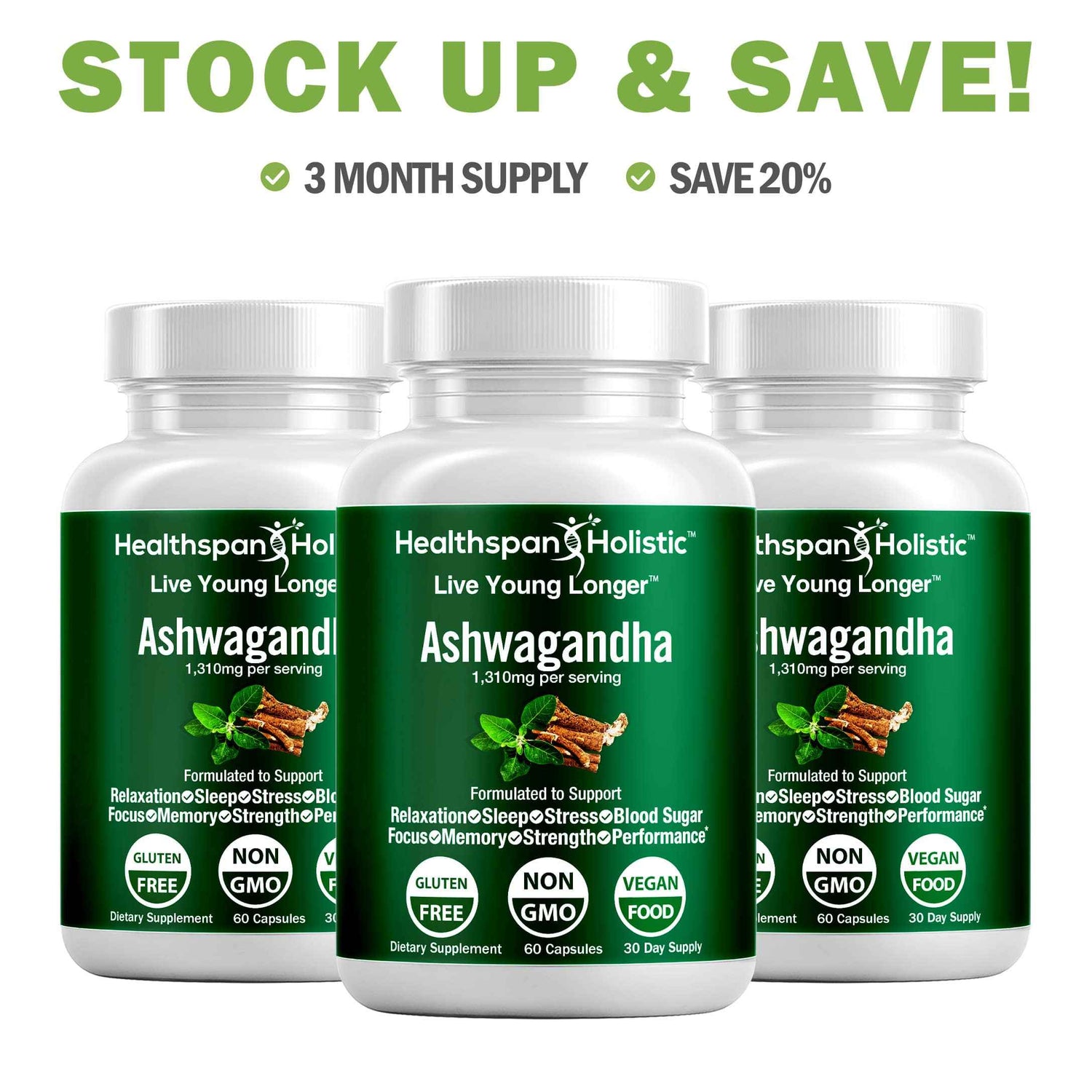 Organic Ashwagandha 60 Capsules