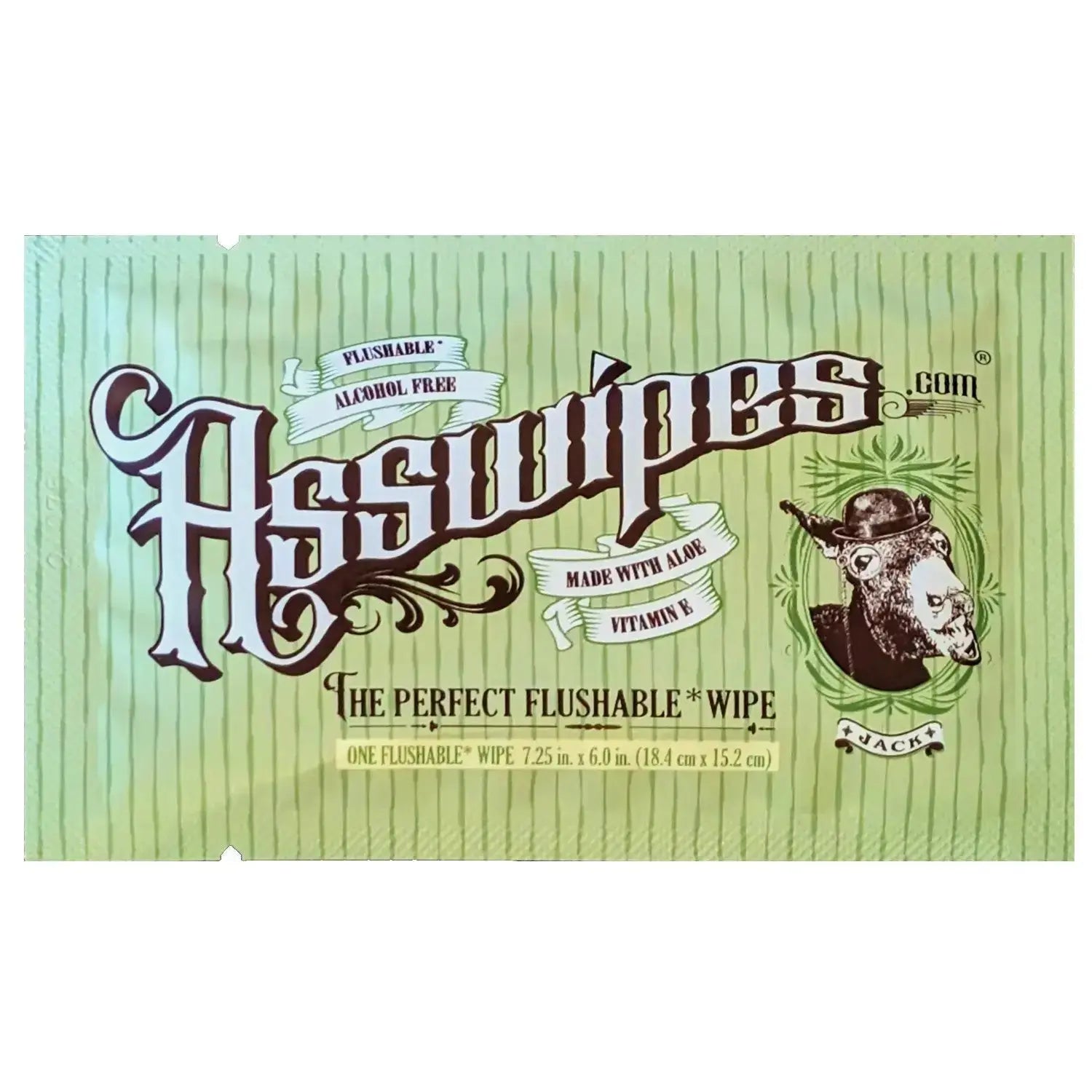 Asswipes Singles - Individually Wrapped Flushable Wipes (select quantity) by Fresh Body FB®