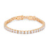 17.6 Ct Gold Plated Tennis Bracelet with Shimmering Round CZ