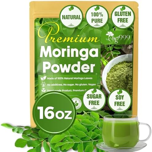Premium Moringa Leaf Powder, 100% Natural and Pure from Moringa Leaves, No Additives, No Gluten, No Sugar, Vegan by FreshDrinkUS - Natural and Premium Herbal Tea