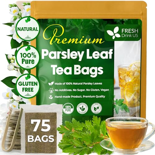 Premium Parsley Leaf Tea Bags, 100% Natural &amp; Pure from Parsley Leaves. by FreshDrinkUS - Natural and Premium Herbal Tea