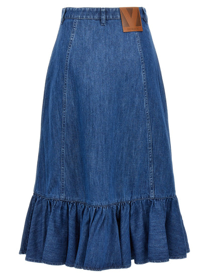 Valentino Garavani Women Valentino Garavani Denim Skirt by Luosophy