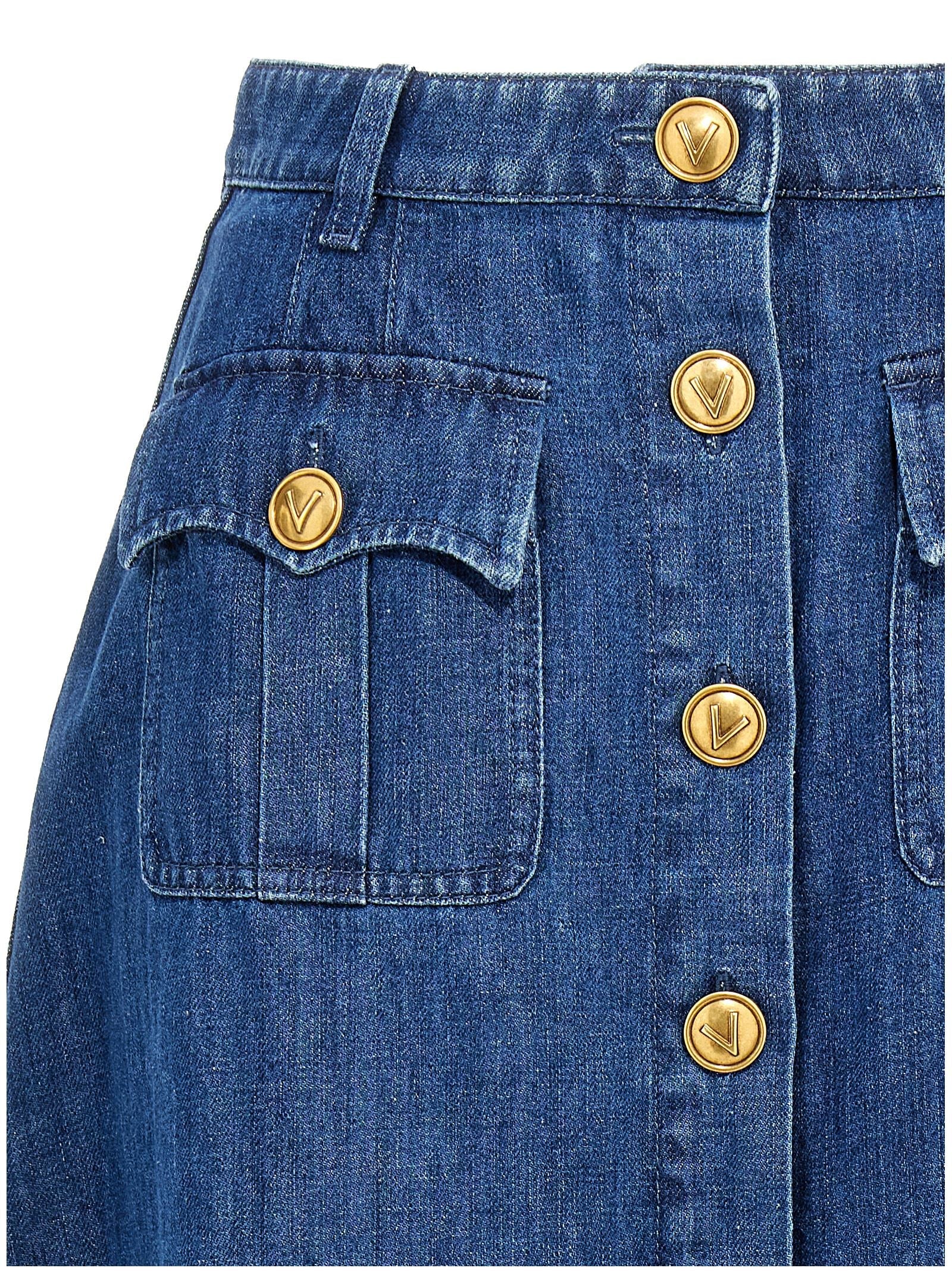 Valentino Garavani Women Valentino Garavani Denim Skirt by Luosophy