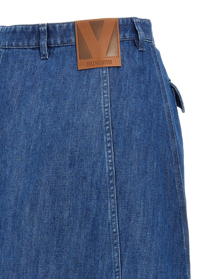 Valentino Garavani Women Valentino Garavani Denim Skirt by Luosophy