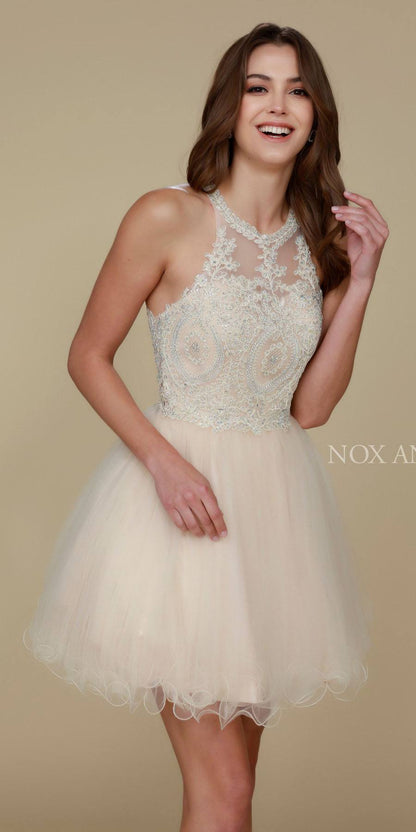 CLEARANCE - Nox Anabel B652 Short Dress Poofy A-Line Tulle Skirt (Size Small) by DiscountDressShop