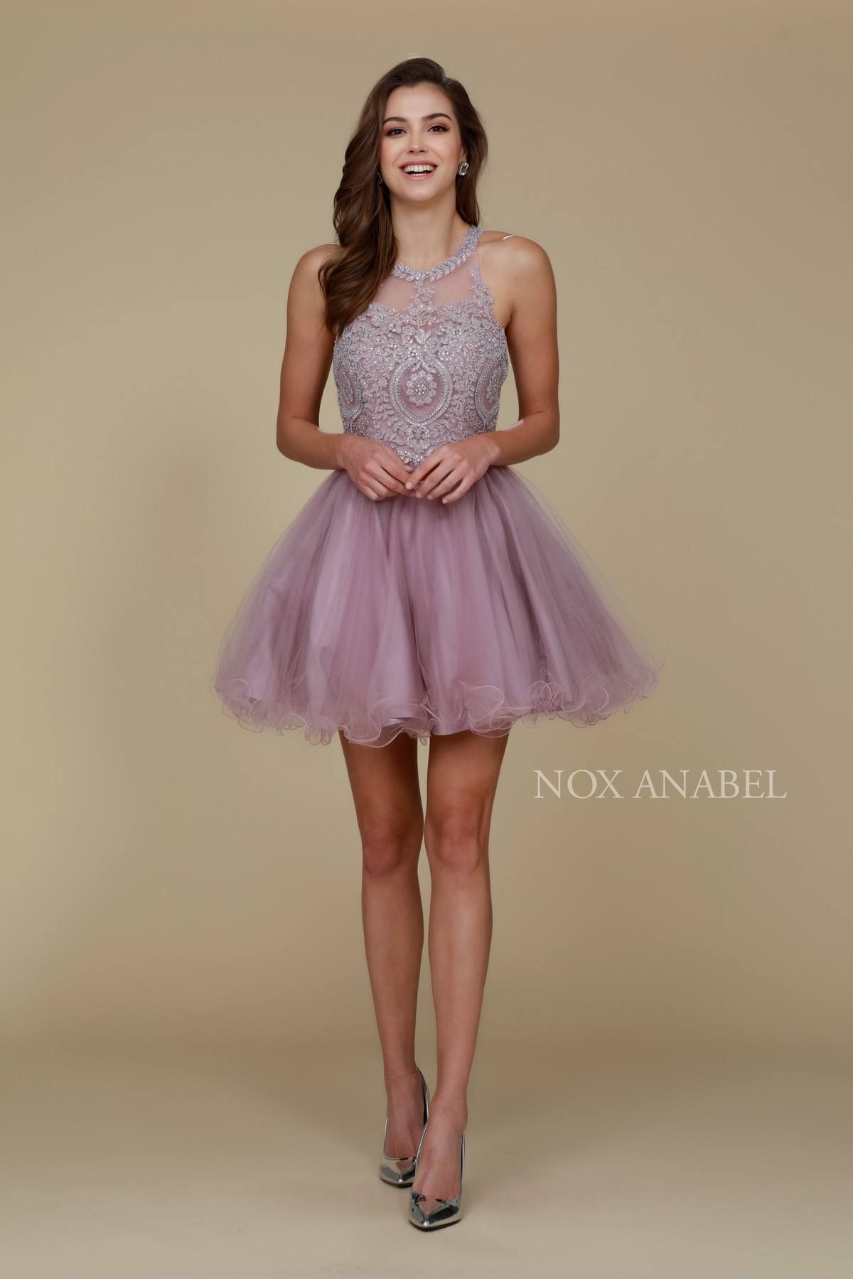 CLEARANCE - Nox Anabel B652 Short Dress Poofy A-Line Tulle Skirt (Size Small) by DiscountDressShop