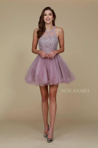 CLEARANCE - Nox Anabel B652 Short Dress Poofy A-Line Tulle Skirt (Size Small) by DiscountDressShop