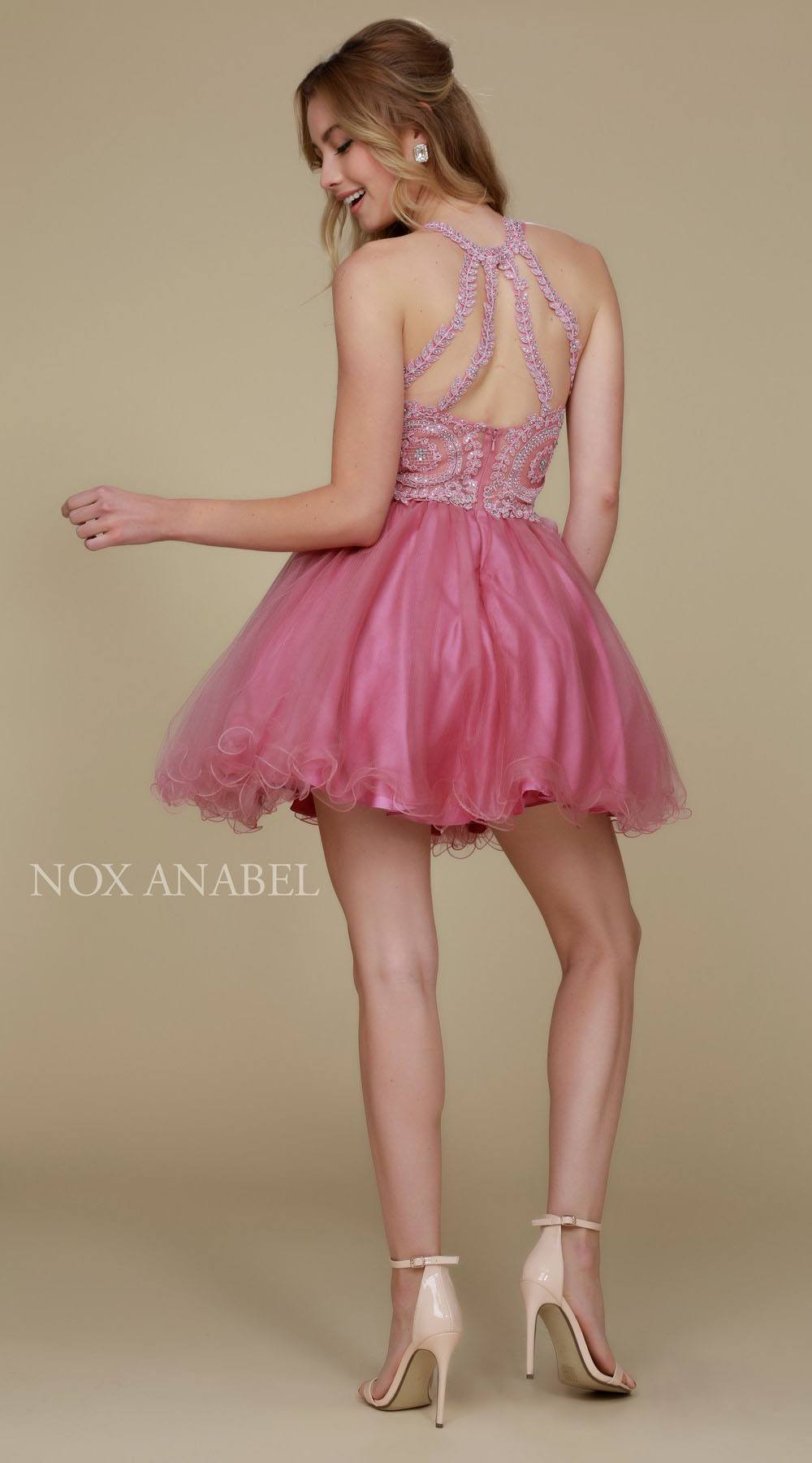 CLEARANCE - Nox Anabel B652 Short Dress Poofy A-Line Tulle Skirt (Size Small) by DiscountDressShop