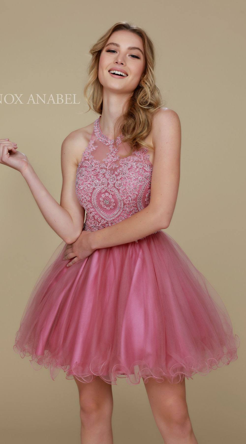 CLEARANCE - Nox Anabel B652 Short Dress Poofy A-Line Tulle Skirt (Size Small) by DiscountDressShop