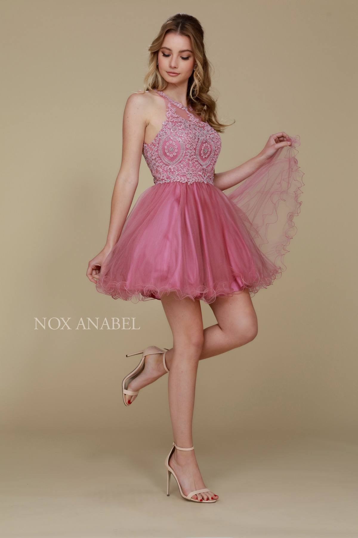 CLEARANCE - Nox Anabel B652 Short Dress Poofy A-Line Tulle Skirt (Size Small) by DiscountDressShop