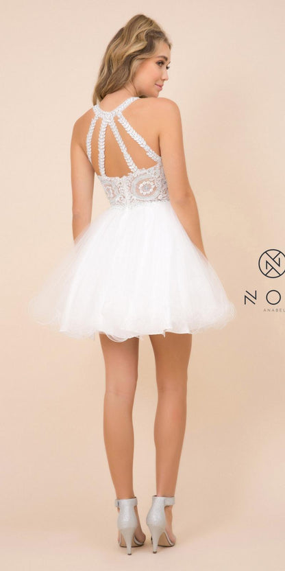 CLEARANCE - Nox Anabel B652 Short Dress Poofy A-Line Tulle Skirt (Size Small) by DiscountDressShop