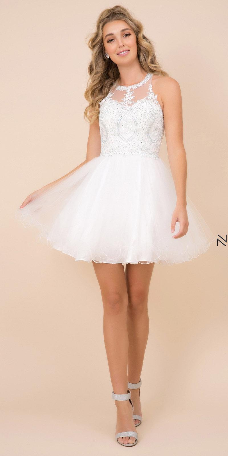 CLEARANCE - Nox Anabel B652 Short Dress Poofy A-Line Tulle Skirt (Size Small) by DiscountDressShop