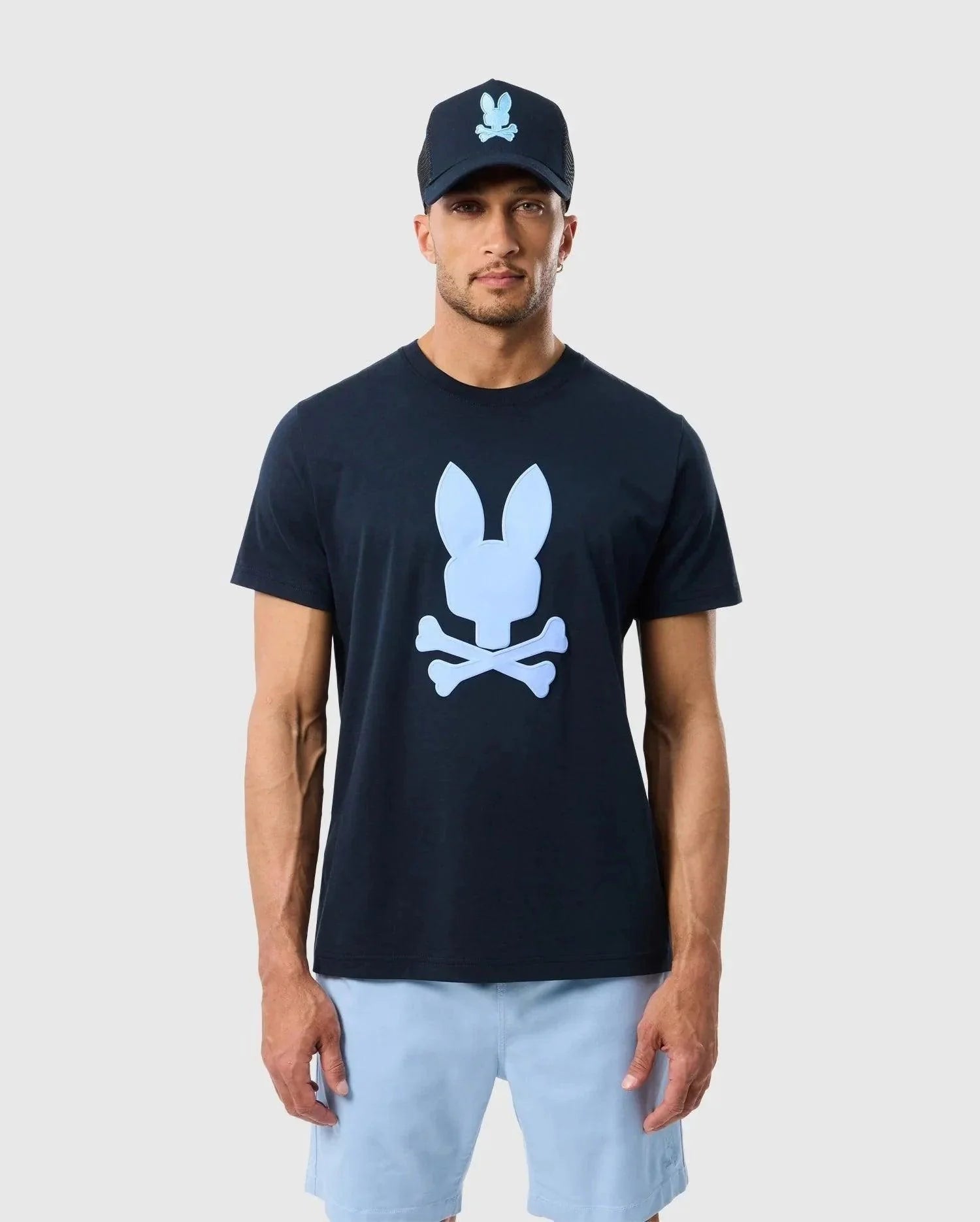 Psycho Bunny Houston Graphic Tee - Navy by Denim Exchange