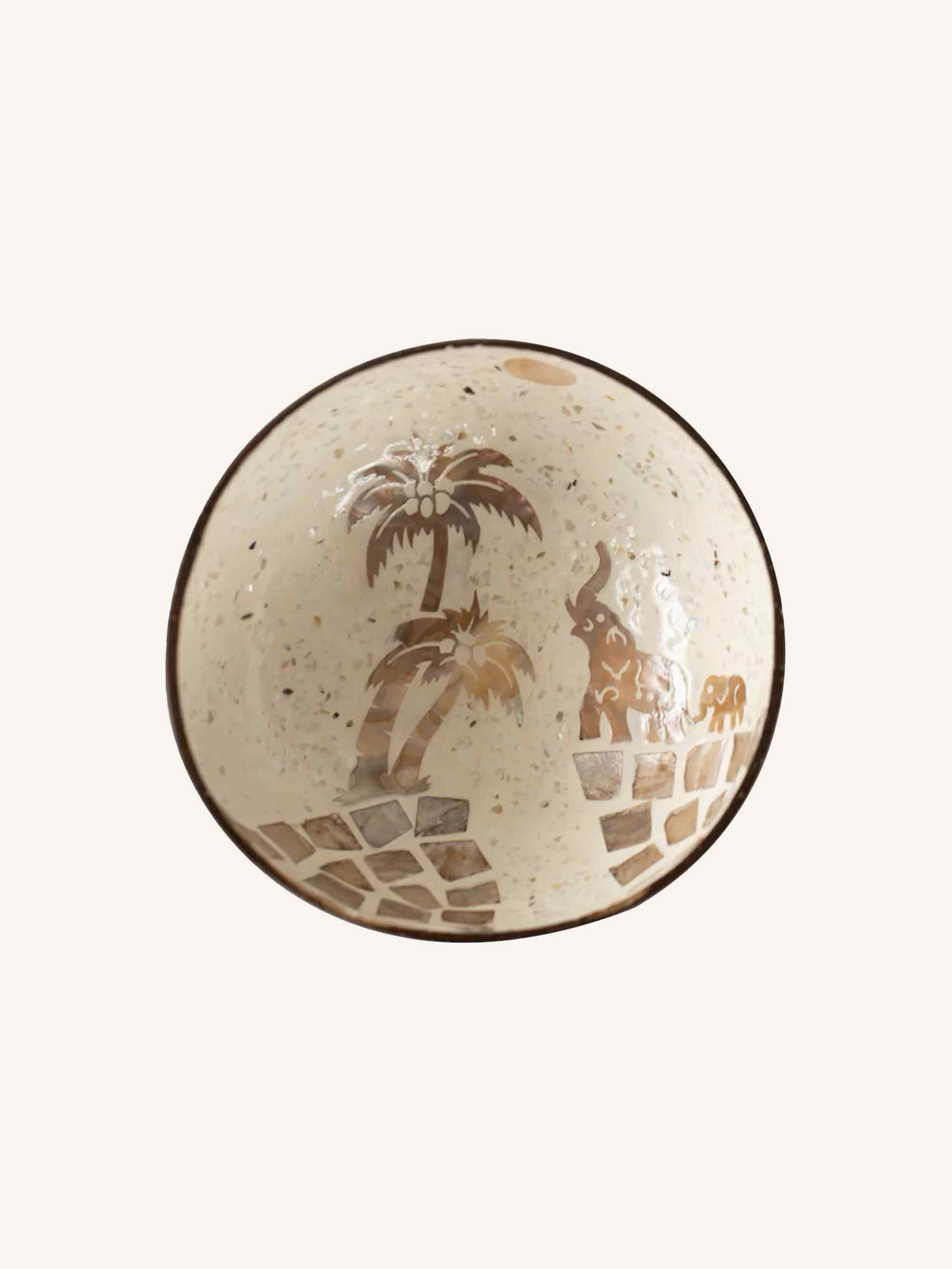 HANDMADE NATURAL SHELL COCONUT BOWL DECOR by LINTICO