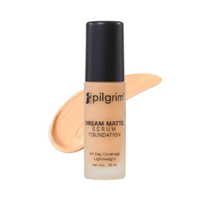 Pilgrim Dream Matte Serum Foundation With Matte &amp; Poreless All Day Coverage Lightweight - Warm Sand