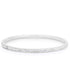 Simple Plated Finish Crystal Bangle
