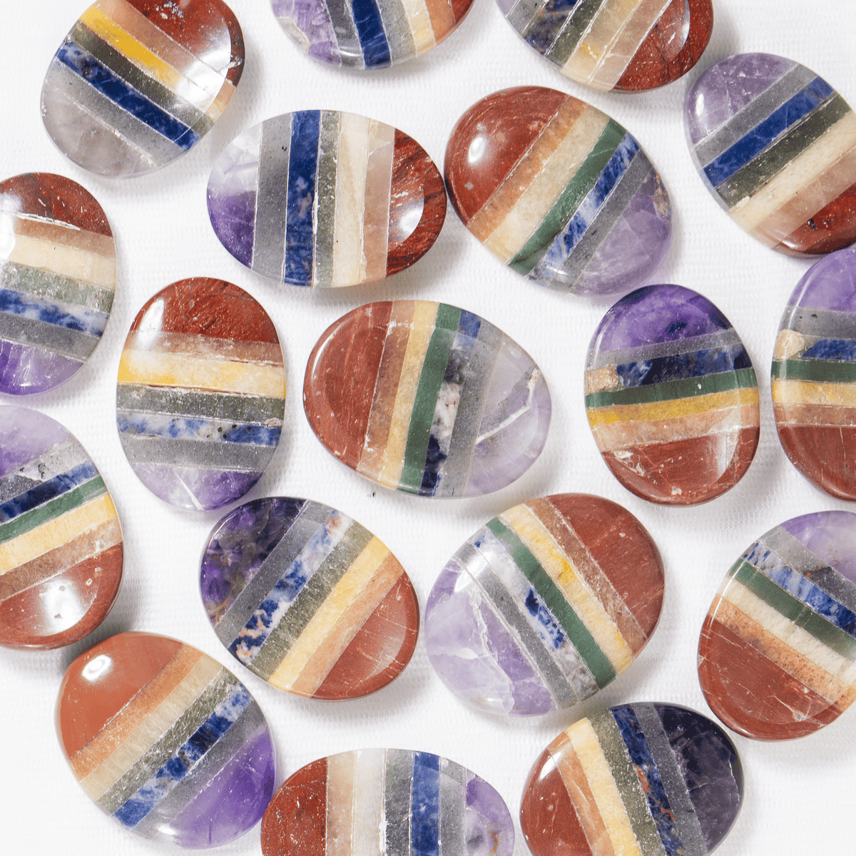 Chakra Bonded Pocket Stones.  DestGlow
