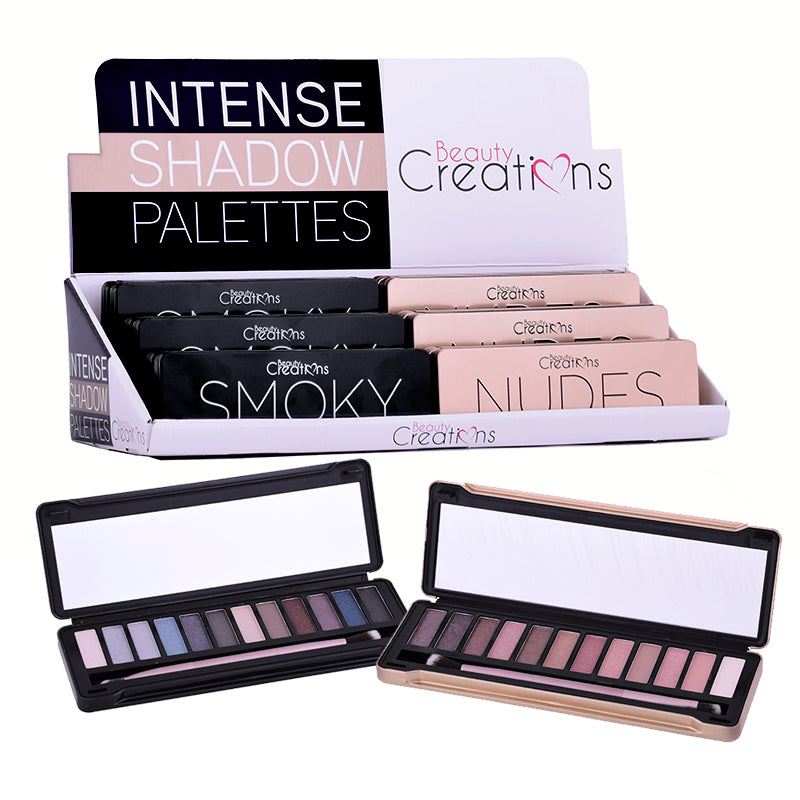 BEAUTY CREATIONS Intense Eyeshadow Palette Display Set, 12 Pieces - DestGlow