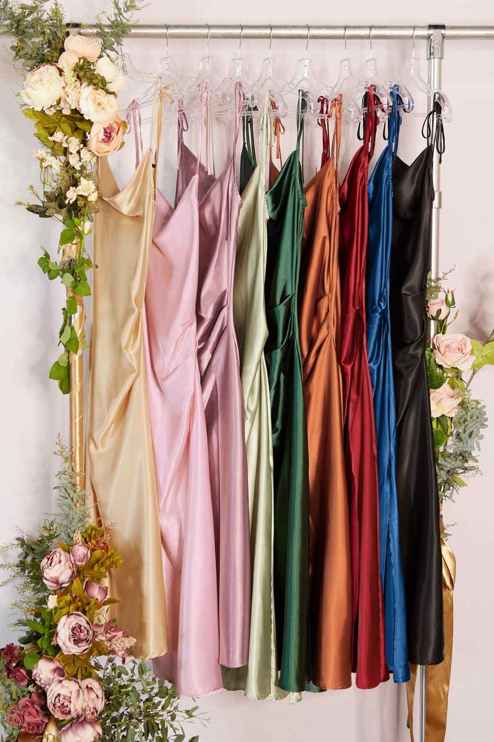 CLEARANCE - Cinderella Divine BD103 Satin Mauve Midi Length Dress Neck (Size S) by DiscountDressShop