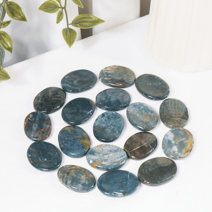 Bloodstone Worry Pocket Stones (Protection and Strength)  DestGlow