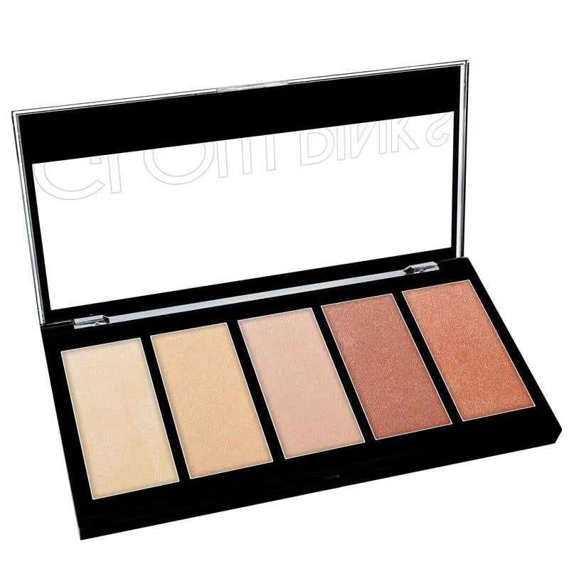 KLEANCOLOR 5 Color Prismatic Highlighter Palette - Glow Pinks