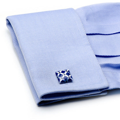 Mother of Pearl Diamond Cufflinks by Cufflinks.com