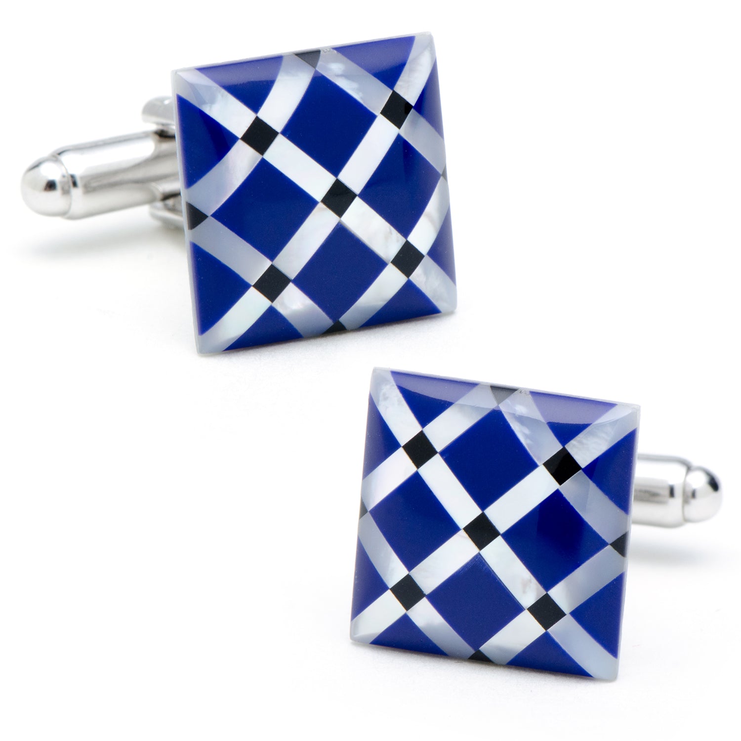 Mother of Pearl Diamond Cufflinks by Cufflinks.com