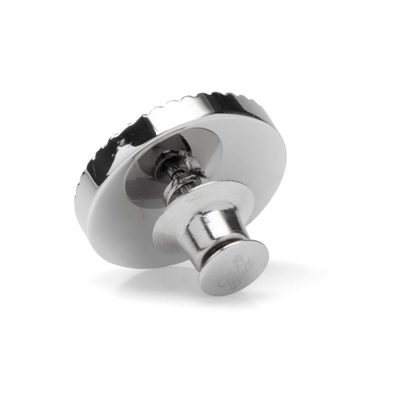 Stainless Steel Rope Border Round Engravable Lapel Pin by Cufflinks.com