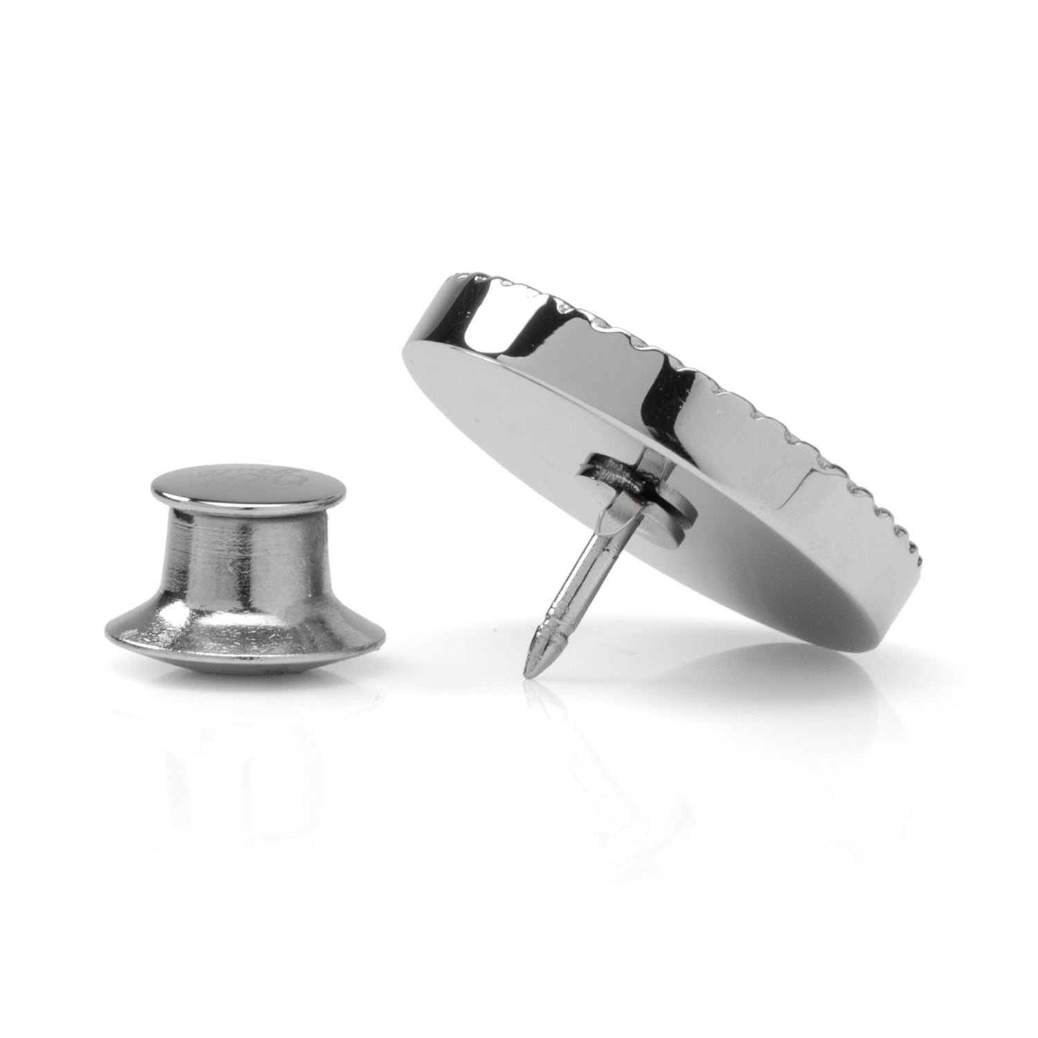 Stainless Steel Rope Border Round Engravable Lapel Pin by Cufflinks.com