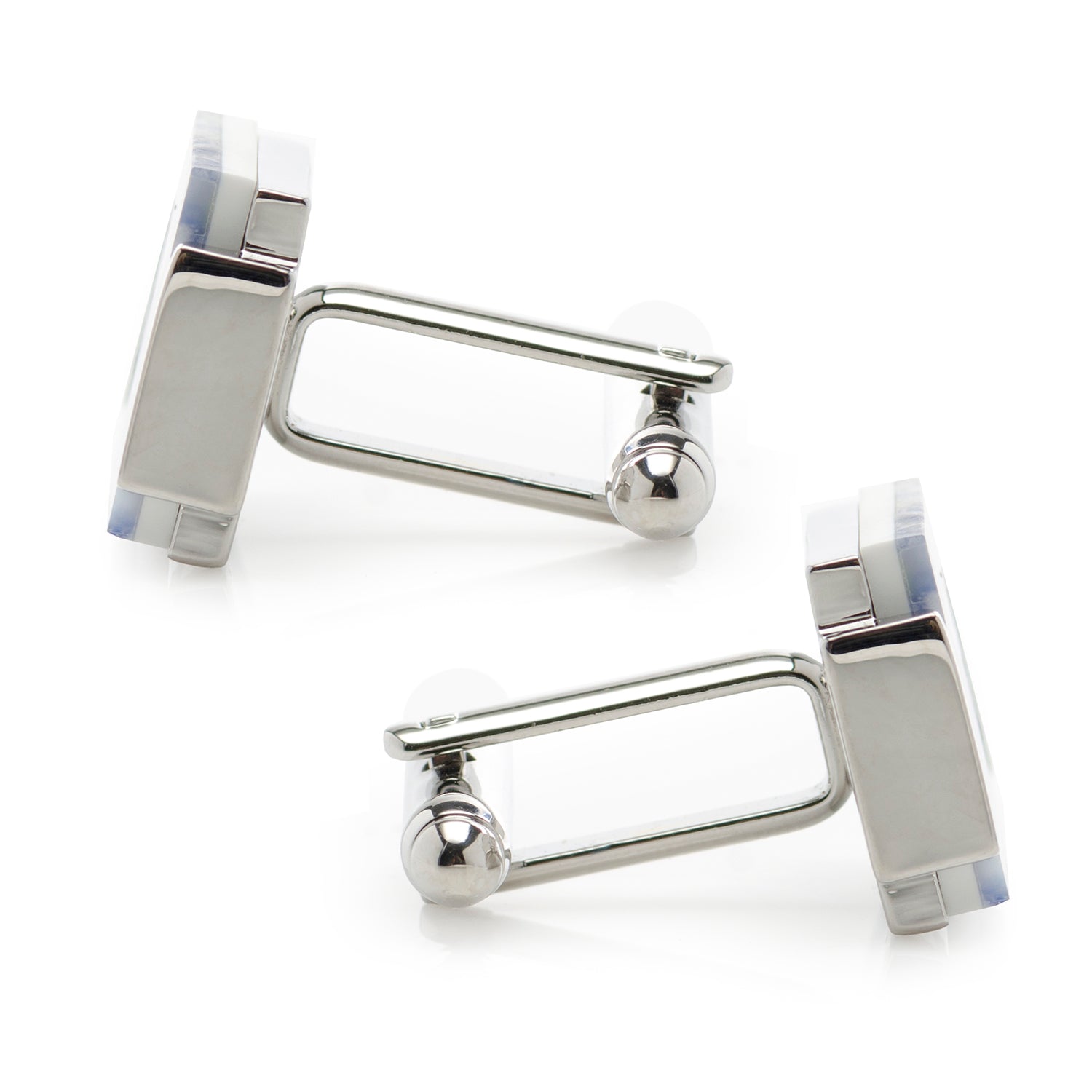 Floating Mother of Pearl Checkered Cufflinks by Cufflinks.com