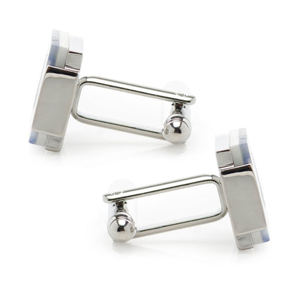 Floating Mother of Pearl Checkered Cufflinks by Cufflinks.com