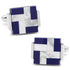 Mother of Pearl and Lapis Blue Windmill Square Cufflinks by Cufflinks.com