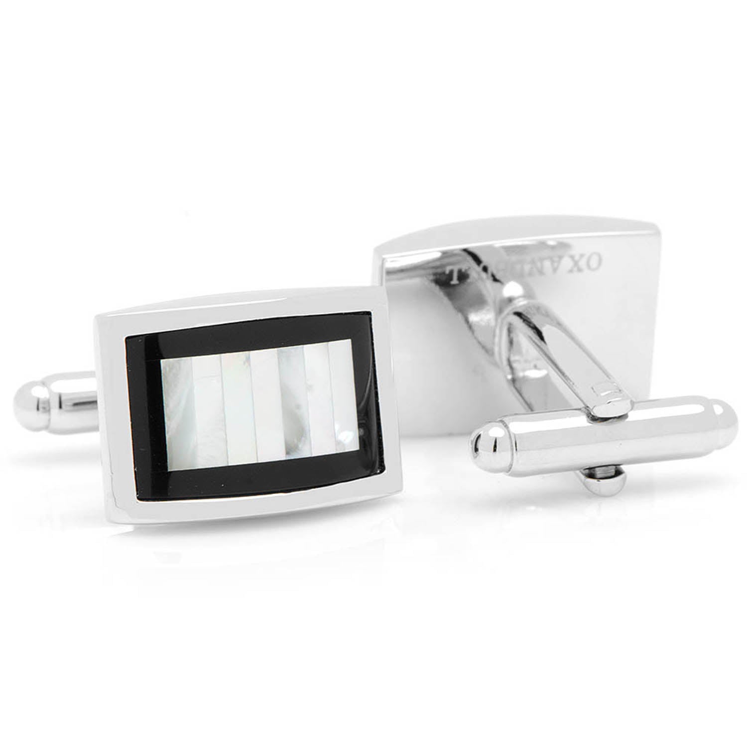 Onyx and Mother of Pearl Key Cufflinks by Cufflinks.com