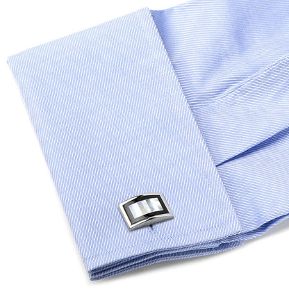 Onyx and Mother of Pearl Key Cufflinks by Cufflinks.com