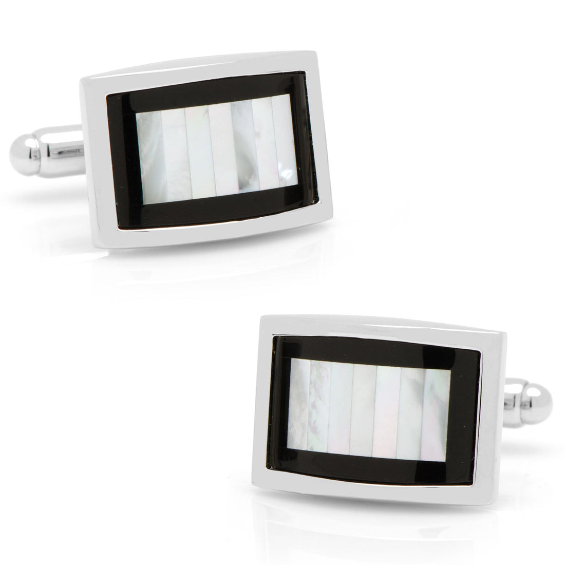 Onyx and Mother of Pearl Key Cufflinks by Cufflinks.com