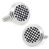 Onyx and Mother of Pearl Checker Step Cufflinks by Cufflinks.com