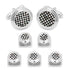 Onyx and Mother of Pearl Checker 5-Stud Set by Cufflinks.com