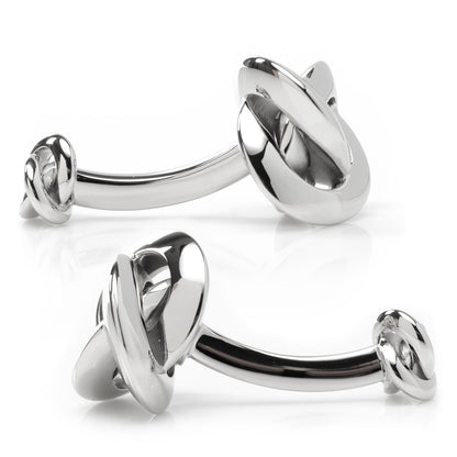 Double Sided Silver Knot Cufflinks by Cufflinks.com