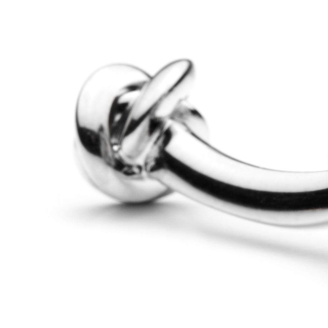 Double Sided Silver Knot Cufflinks by Cufflinks.com