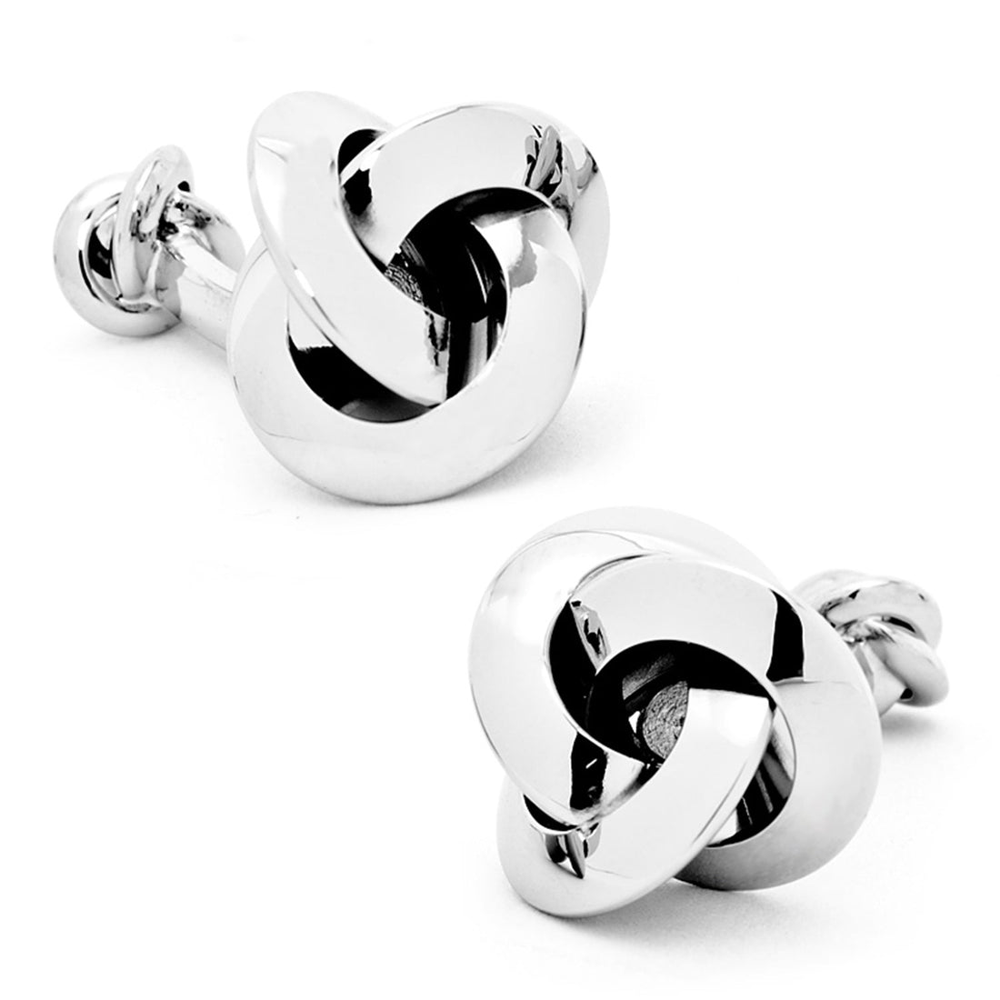 Double Sided Silver Knot Cufflinks by Cufflinks.com