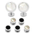 Double Sided Mother of Pearl Round Beveled 5-Stud Set by Cufflinks.com