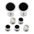 Double Sided Onyx Round Beveled 5-Stud Set by Cufflinks.com