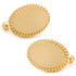 14K Gold Plated Rope Border Oval Engravable Cufflinks by Cufflinks.com