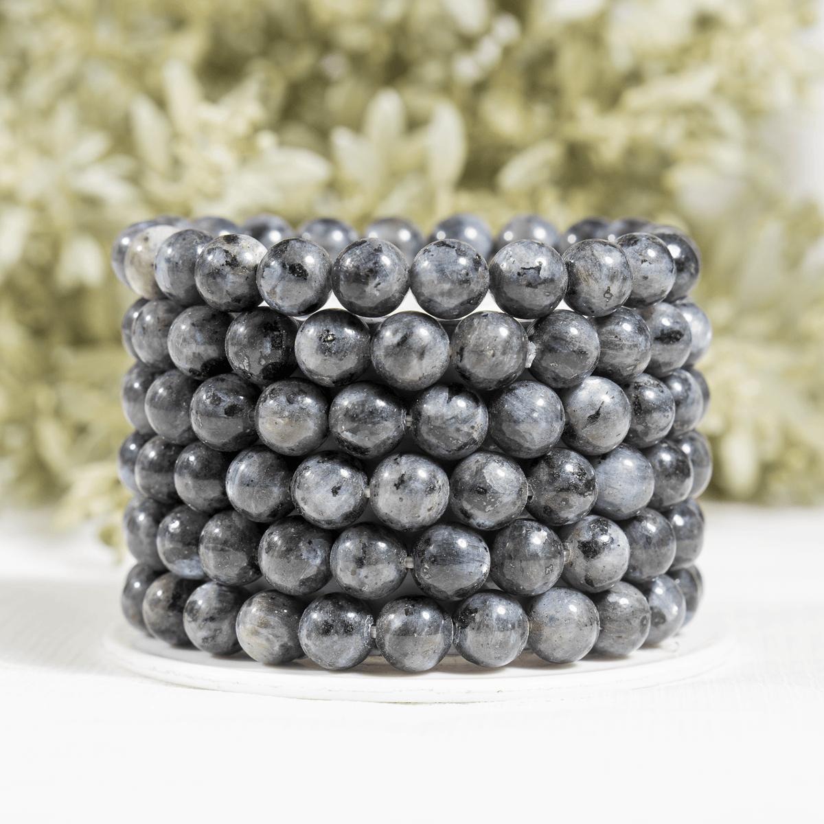 Black Labradorite Bracelet (Good Fortune and Focus).  DestGlow