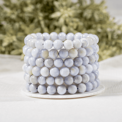 Blue Lace Agate Bracelet (Relaxation and Self Discovery)